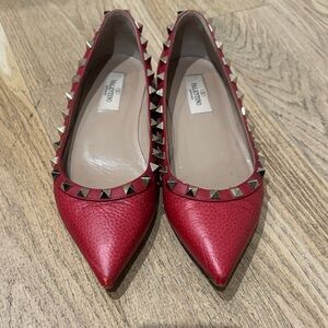 Valentino Red Rockstud Flats